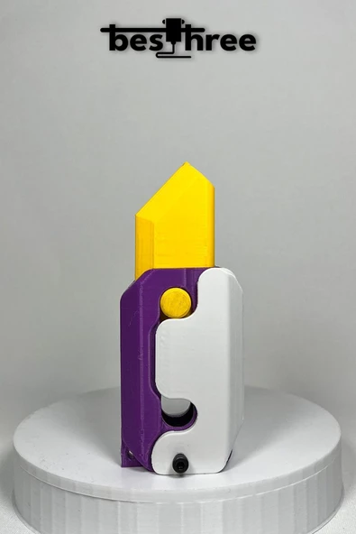Besthree Gravity Knife- Stres Bıçağı (MOR-BEYAZ) Farklı Renkler