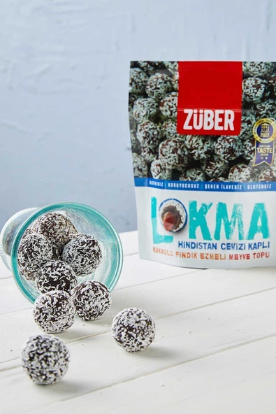 Züber Lokma Hindistan Cevizi Kaplı Kakaolu Fındık Ezmeli Meyve Topu 96g X 6 Paket - 4