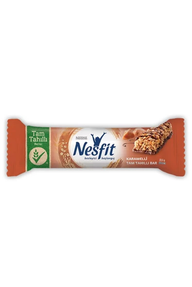 Nesfit Karamelli Tam Tahıllı Bar 23,5 Gr 16'lı Paket