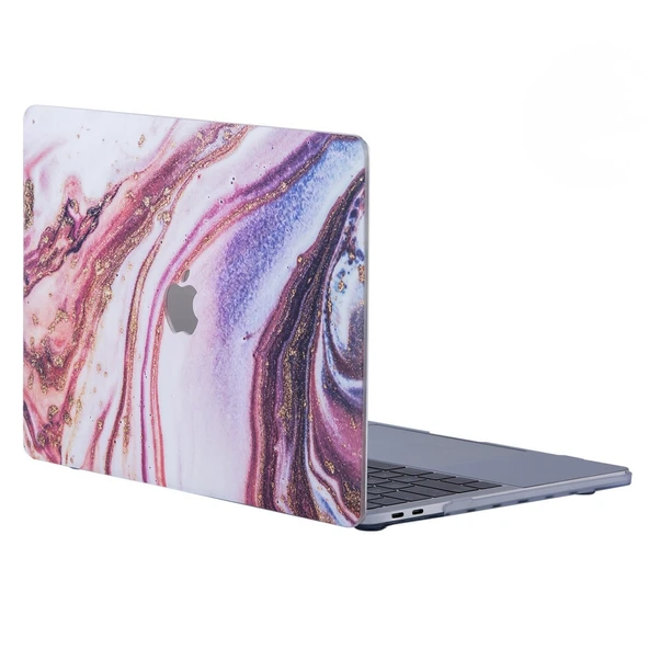 Macbook Air Kılıf 13 inç Mermer Glitter (Eski USB'li Model 2010-2017) A1369 A1466 ile Uyumlu ürün görseli
