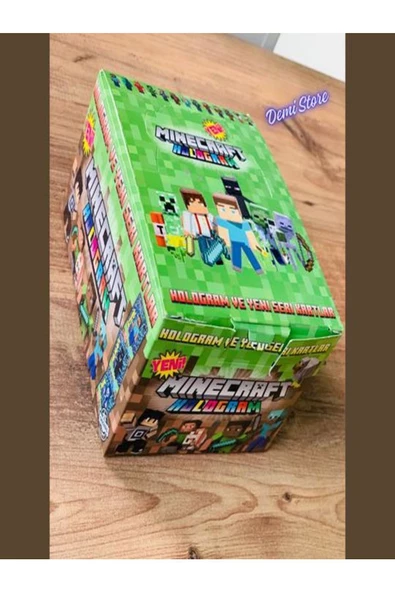 Demi Store Mınecraft 8+2 hologramlı Oyun Kartları 24 paket KUTULU - 2