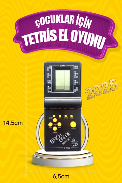 CAN OYUNCAK Pilli Tetris Gameboy Nostalji Mavi Oyuncak - 4