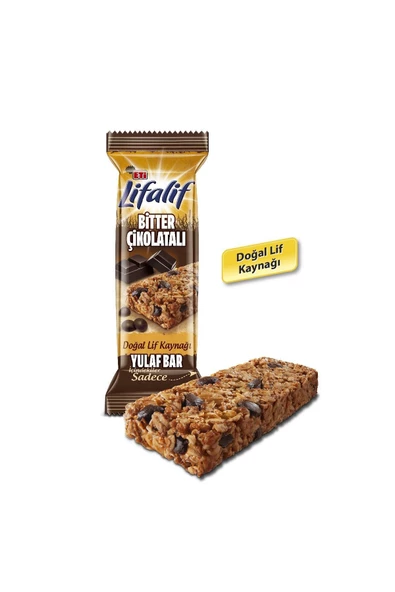 Eti Lifalif Bitter Çikolatalı Yulaf Bar 35 g x 12 Adet - 3