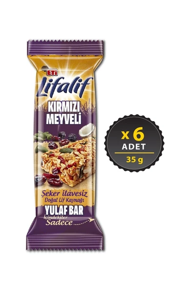 Eti Lifalif Kırmızı Meyveli Yulaf Bar 35 g x 6 Adet