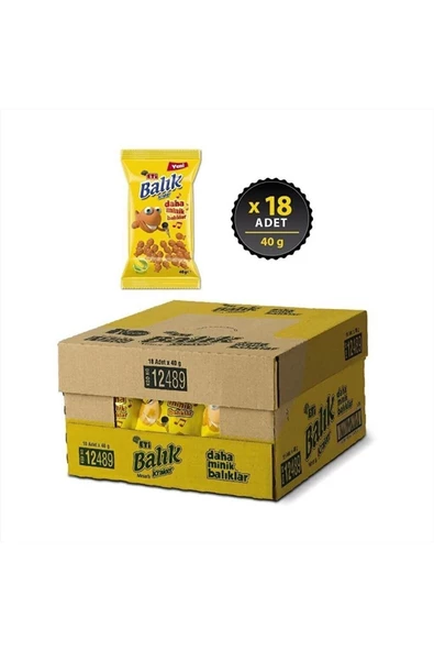 GROS Eti Balık Mini Mısırlı Kraker 40 G 18'li