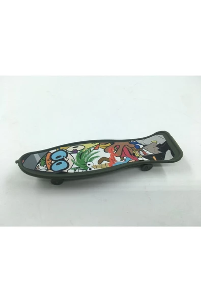 Ermap Skateboard Parmak Kaykay 4lü Baskılı Set Siyah Plastik Tek Ebat