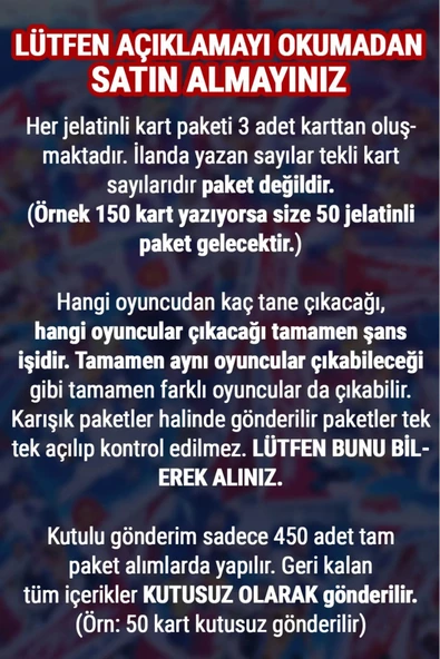 fresh in city Süper Final 60 Adet (20 Paket Her Pakette 3 Adet) Kart Futbolcu Kartı Sporcu Kartı Oyuncu Kartı - 2
