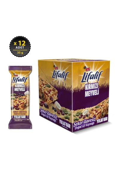 Eti Lifalif Kırmızı Meyveli Yulaf Bar 35 g x 12 Adet - 2