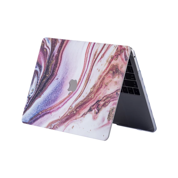 Macbook Air Kılıf 13 inç Mermer Glitter (Eski USB'li Model 2010-2017) A1369 A1466 ile Uyumlu - 5