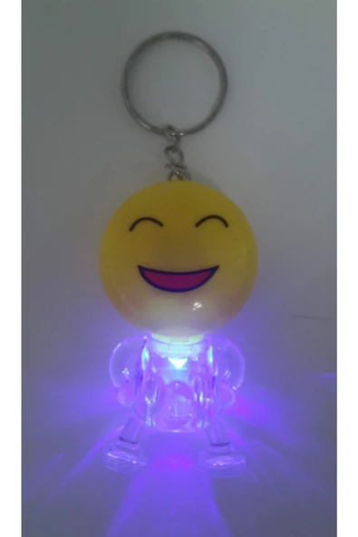 PapatyamPartiEvi Smile Gülen Yüz Işıklı Emoji Anahtarlık - 2