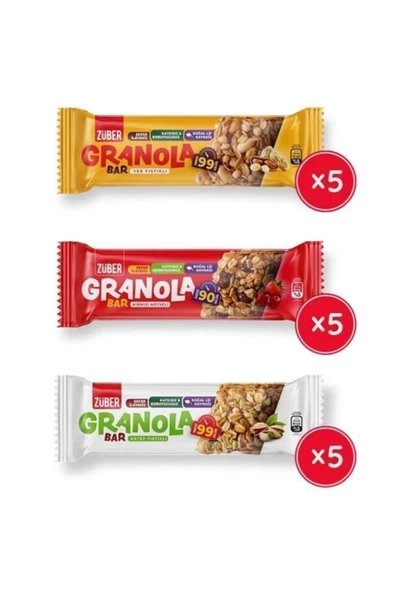 Züber Granola Bar Deneme Paketi x 15 Adet