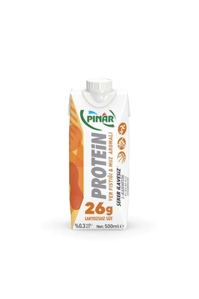 Pınar 2'li Pınar Protein Muzlu Süt 500 ml.