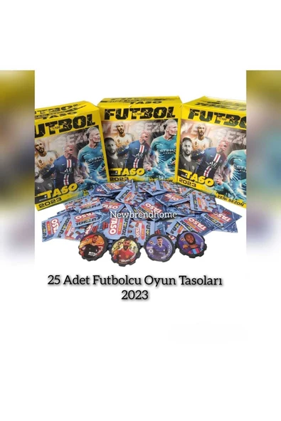 NEWBRENDHOME Yeni Sezon Futbol Taso-2023 %100 Futbolcu Tasoları (25 adet) Son Seri Premium Tasolar