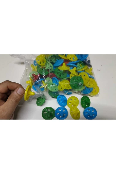 Fresh 50 Adet Küçük Boy Parmak Topaç Renkli Plastik Topaç Nostaljik Oyuncaklar Mini Topaç