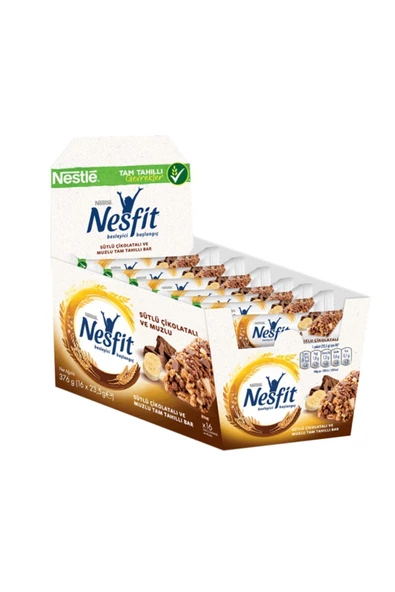 Nesfit Nestle Muzlu Çikolatalı Tam Tahıllı Bar 16 Adet