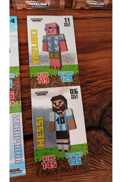 MINECRAFT mınecraft yeni seri oyun kartları 6 kutu toplam 60 kart & kutusuz - 2