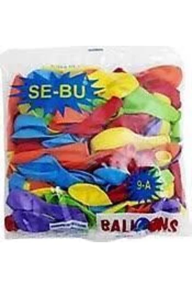 Sebu Balon 9/a 9'' Karışık Renkli 100'lü