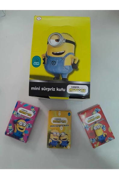 Minions mini kutu eğlenceli sevimli minions karakterli stıcker nostajik mini kutu 1 adet