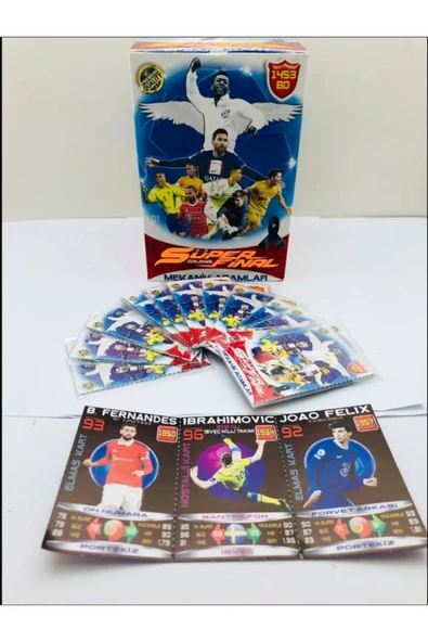 paraply Mekanik Adamlar Süper 150 Paket 450 Adet Kutusuz Yeni Sezon Sporcu Futbolcu Oyuncu Kartları