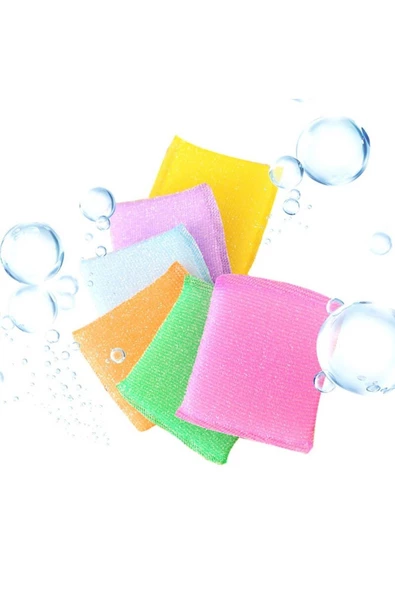 Fresh 50 Adet Paslanmaz Telli Renkli Bulaşık Süngeri Power Master Magic Shine - 4