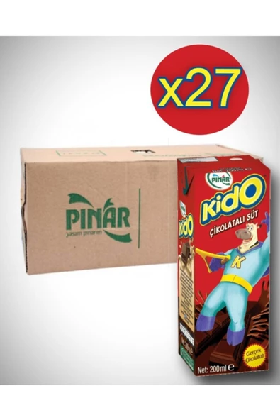 Pınar Kido Çikolatalı Süt 180 Ml X 27 Adet