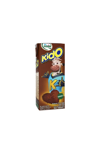 Pınar Kido Kakaolu Süt 180 ml X 27 Adet