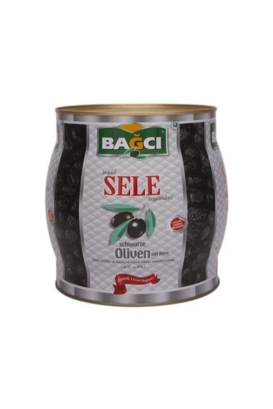 Bağcı Siyah Sele Zeytin Fıçı Teneke 2 Kg