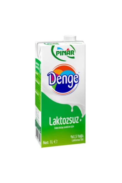 Pınar Denge Laktozsuz Süt 1 lt 2 Adet