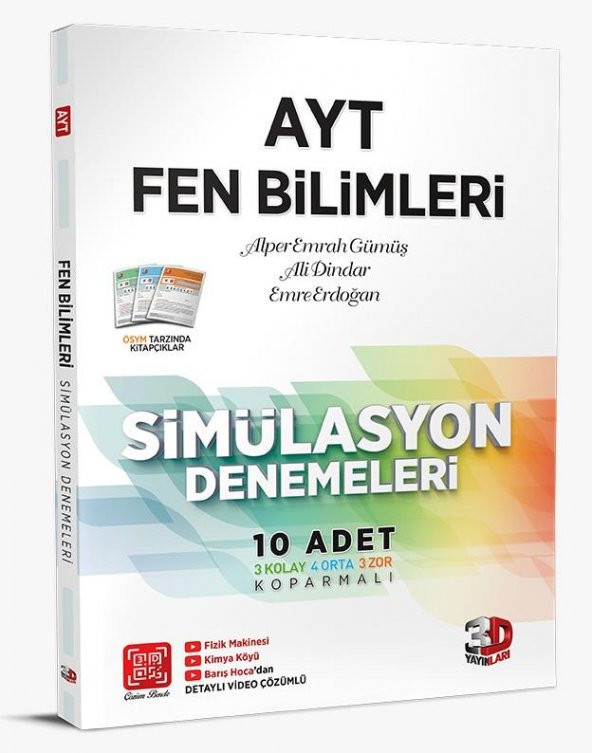 3D Yayınları Ayt Fen Bilimleri Deneme 2023 ürün görseli