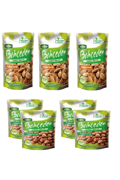 Bahçeden 3 Çiğ Badem 175gr  4 Çiğ Fındık 180gr