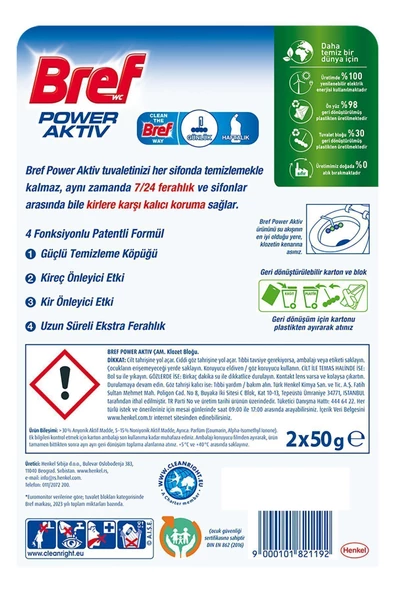 Bref Power Aktiv Çam Kokulu 2li Klozet Bloğu - 2