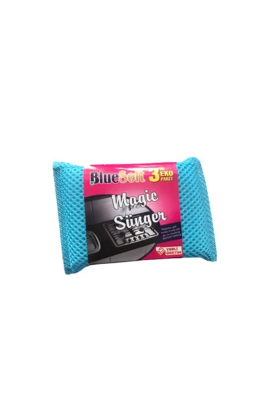 Karadağ Bluesoft Magic Bulaşık Süngeri Renkli 3 Lü 1 Paket X (3 Adet)