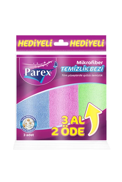 Parex Mikrofiber Temizlik Bezi 3'lü