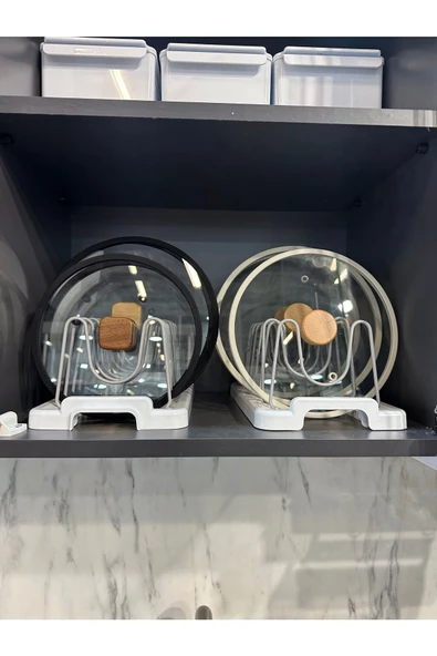 Prima Nova Fin Dolap Içi Tencere Kapak Tutucu-beyaz ürün görseli 1