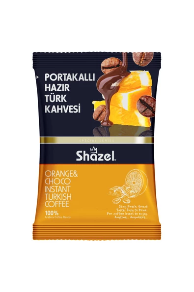 Shazel Portakallı Hazır Türk Kahvesi 100 Gr X 3 Adet