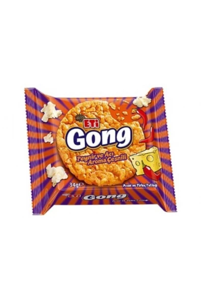 Eti Gong Baharatlı Peynirli 34gr X 18 Adet