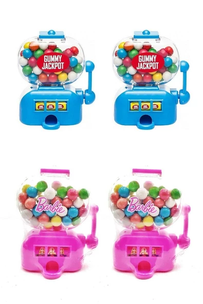 Paraply Home 4'lü Sakız Makinası Renkli Jackpot Yenilebilir Sakız - Sakız Makinası Jackpot Makinası