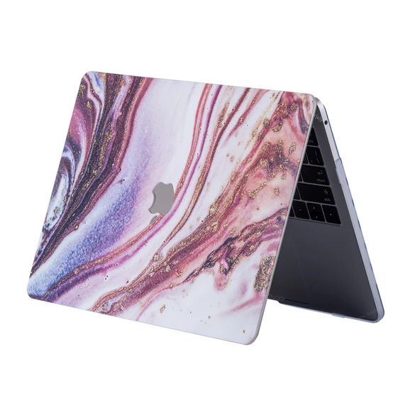 Macbook Air M1 Kılıf 13 inç Mermer Glitter (TouchID'li M1 Air) A1932 A2179 A2337 ile Uyumlu - Resim 6