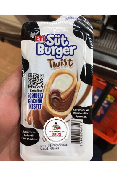 Eti Süt Burger Twist Sütlü Kakaolu Kremalı Kek 48g X12 Adet