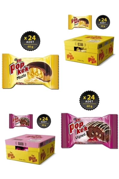 Eti Popkek Muzlu Vişne 55 gr 24 Adet