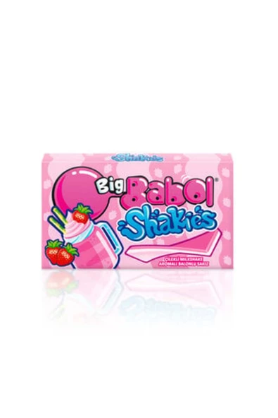 Big Babol Shakies Çilekli Milksh Aromalı Sakız 26 Gr ( 12 ADET )