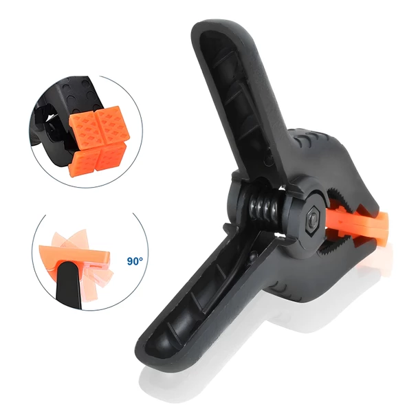 4 ADET Yaylı Kıskaç Mandal El Tip İşkence Mengene Siyah Klips Hobi 35 mm - 6