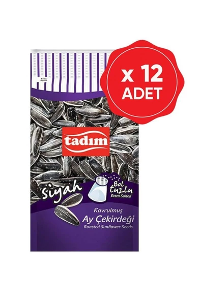 Tadım Siyah Ay Çekirdeği Bol Tuzlu 180 Gr X 12 Adet