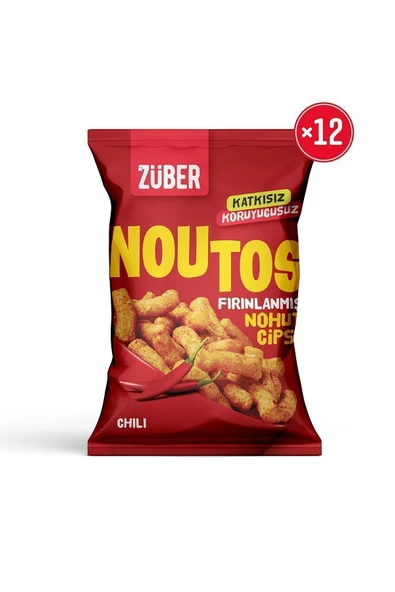 Züber Noutos Fırınlanmış Nohut Cipsi Chili 55g X 12 Paket