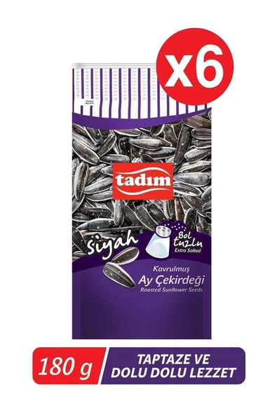 Tadım Bol Tuzlu Siyah Çekirdek 6 X 180 G