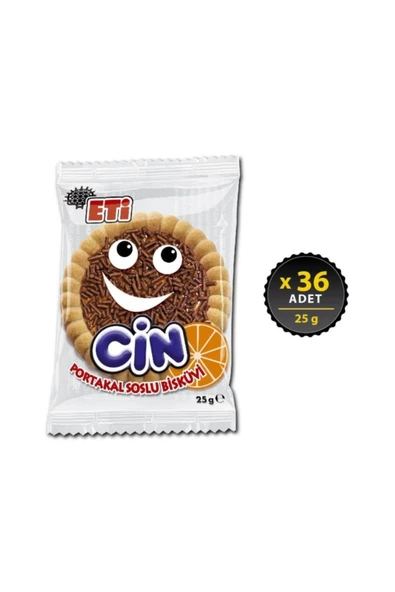 Eti Cin Portakallı Bisküvi 25 g x 36 Adet