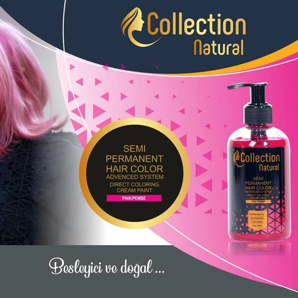 Collection Natural Saç Boyası Pembe 250ml