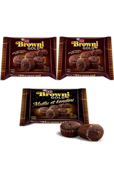 Eti Browni Gold Kakaolu 3 Adet (180gr)