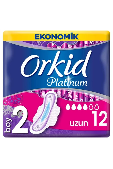 Orkid Platinum Uzun Ekonomik Paket Hijyenik Ped 12 Li