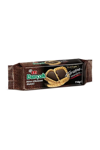 Eti Burçak Bitter Çikolatalı Yulaflı Bisküvi 114 gr ( 1 ADET )